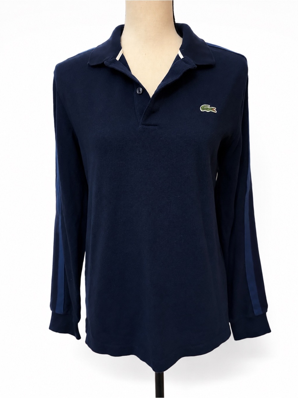 Lacoste Made in France  🇫🇷 Navy Long-Sleeve Polo – Size S